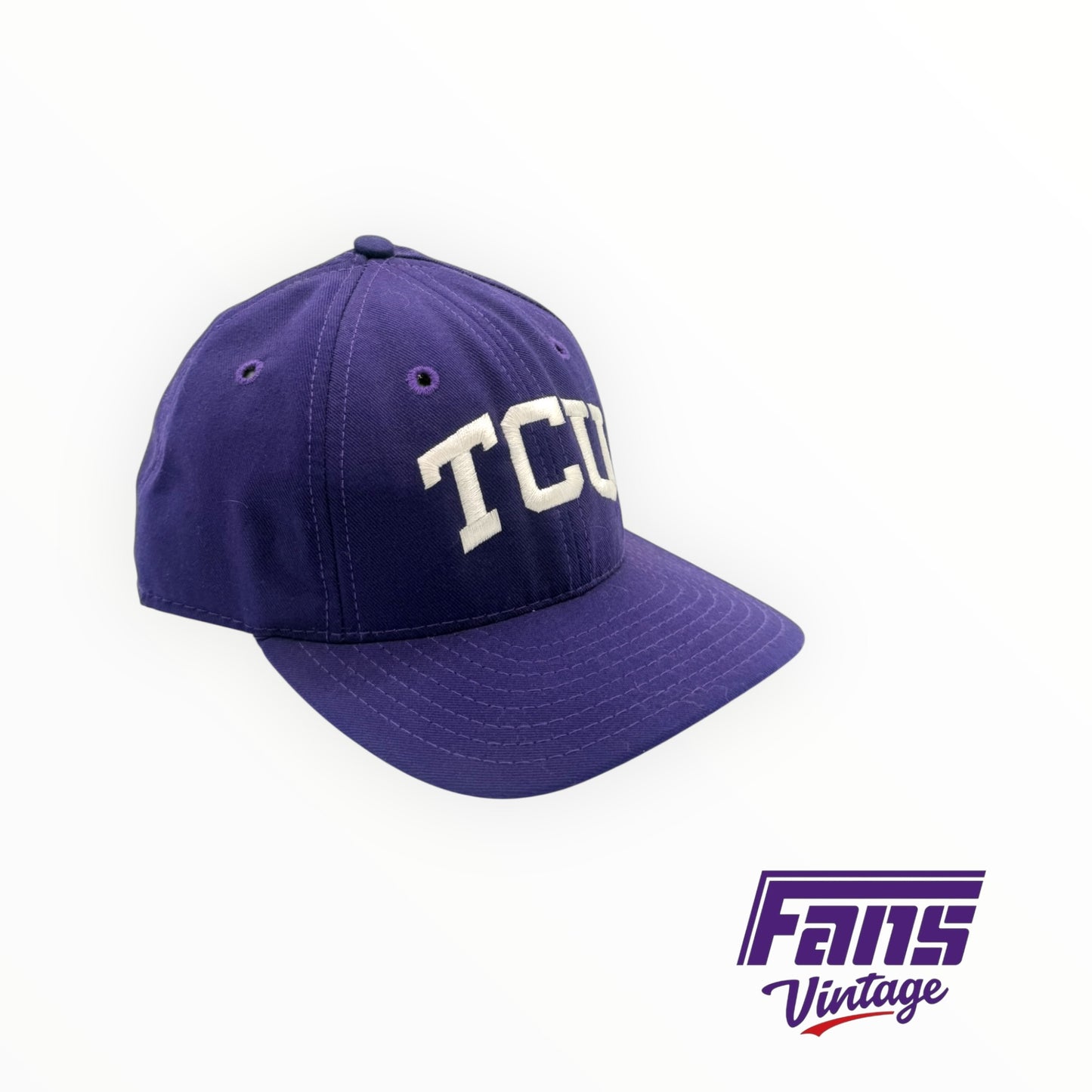 90s Vintage TCU fitted hat with awesome throwback Horned Frog logo