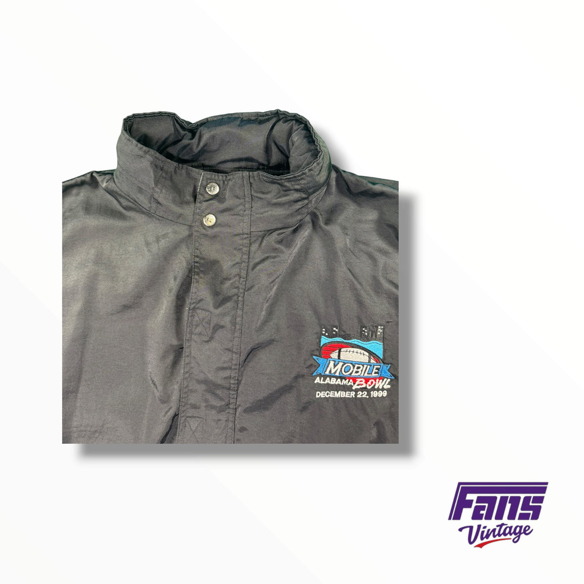 TCU Vintage 1999 Mobile Alabama Bowl Russel Athletic Blackout Sideline Rain Jacket