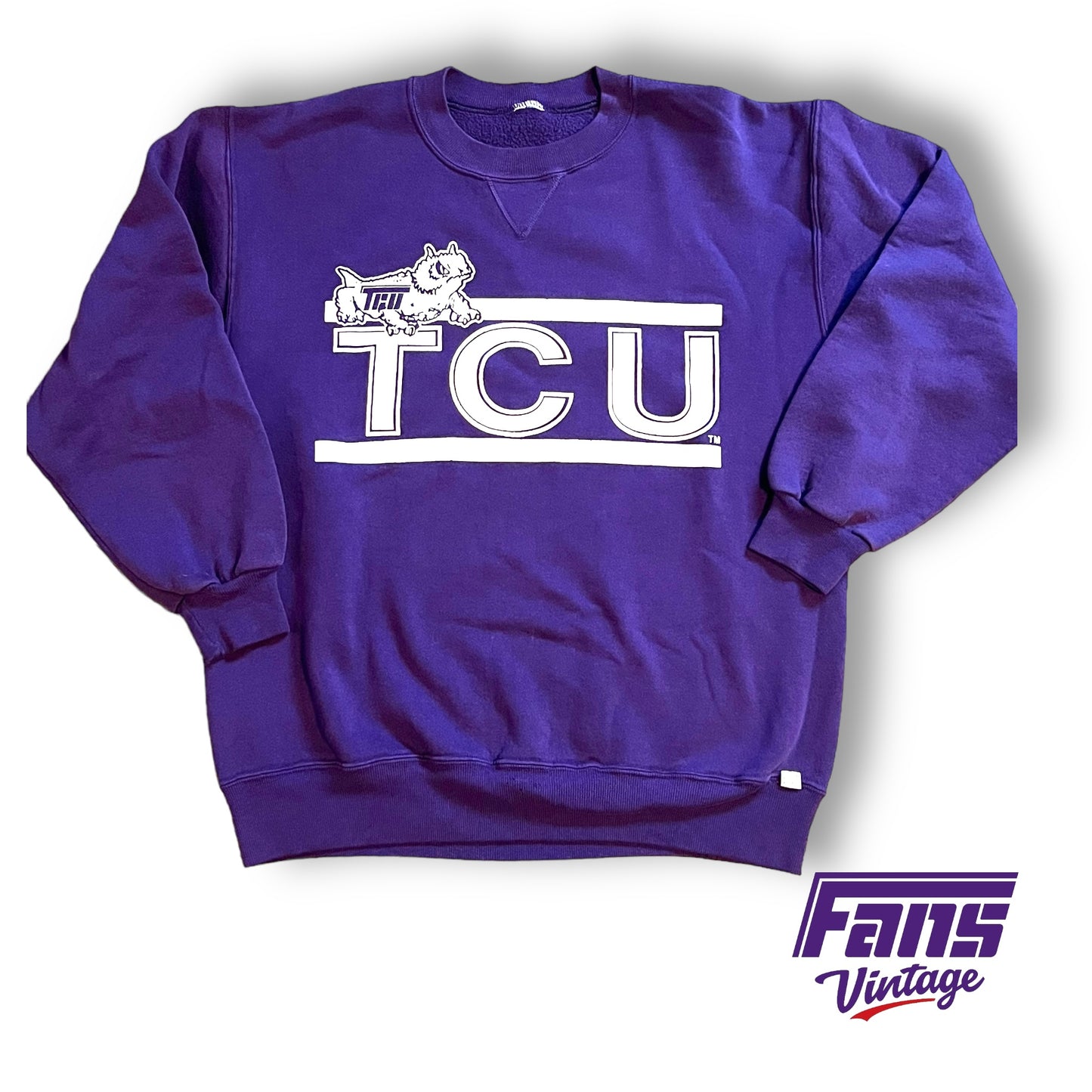 90s Vintage TCU Flying T Throwback Frog Crewneck Sweater