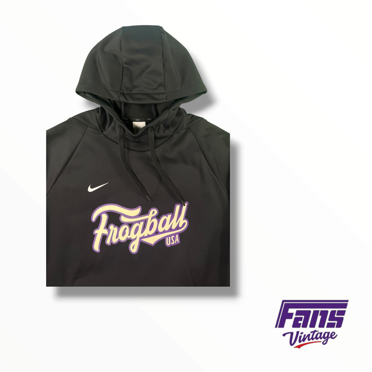 TCU Baseball Team Custom Nike Blackout ‘Frogball USA’ Hoodie