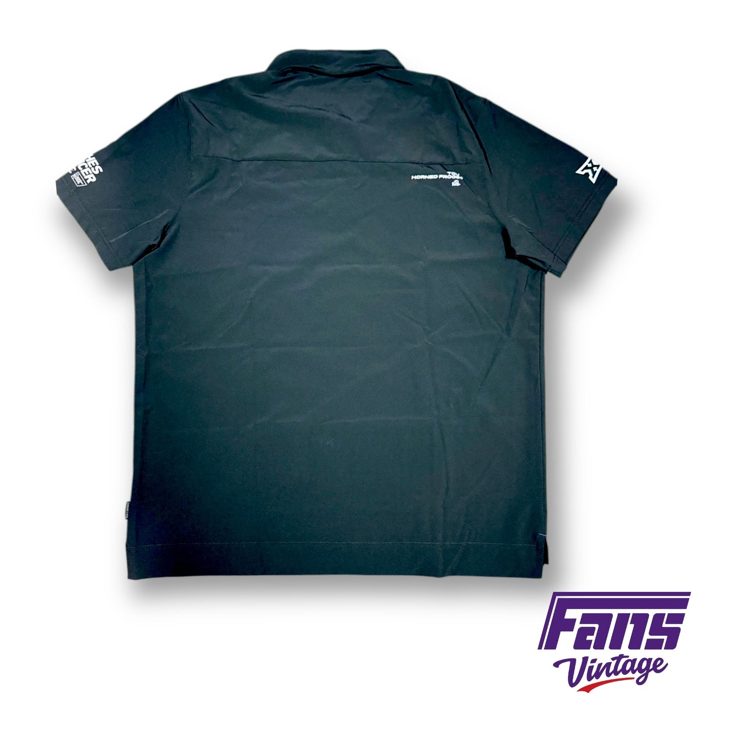 TCU Basketball Coach Issue "Coaches vs. Cancer" Nike Blackout Matte Feel Polo