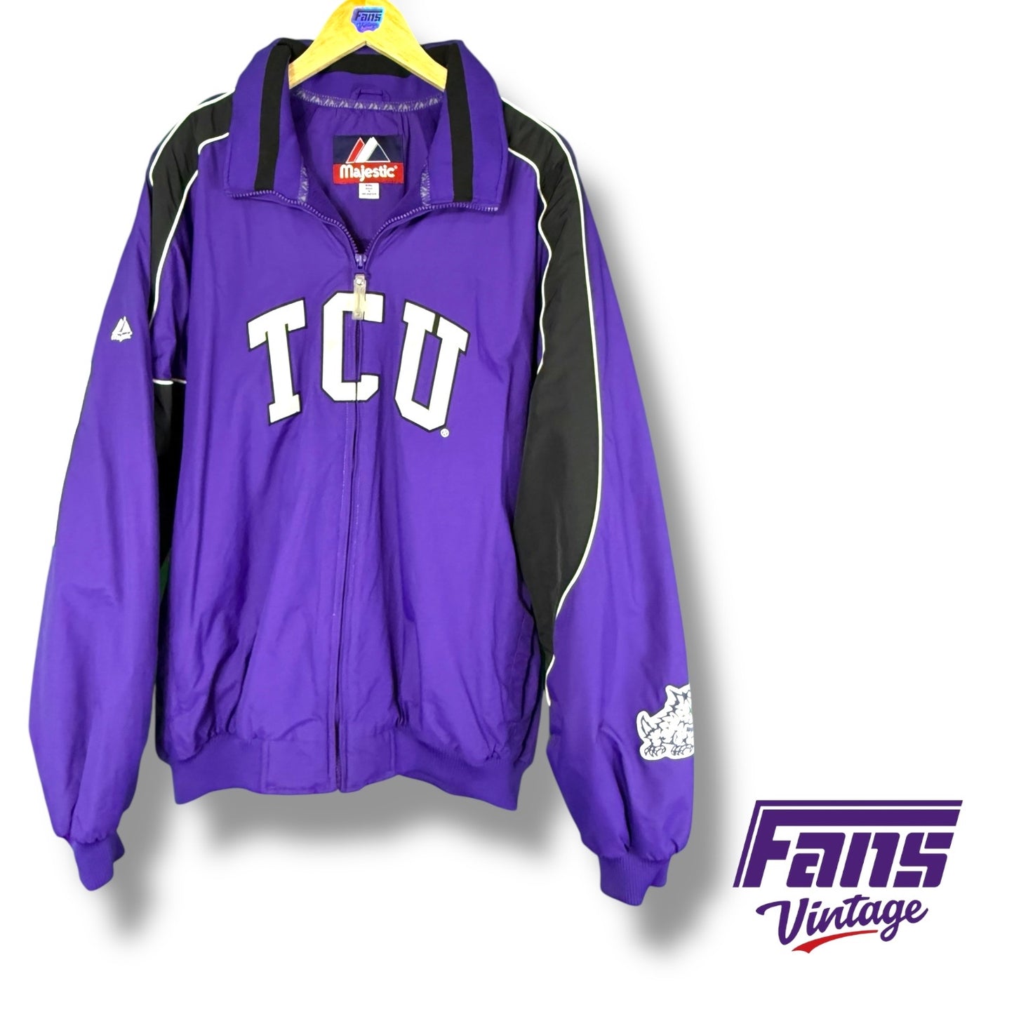 TCU Vintage Jacket - Rad Puffer Style Bomber With Large Logo Patches