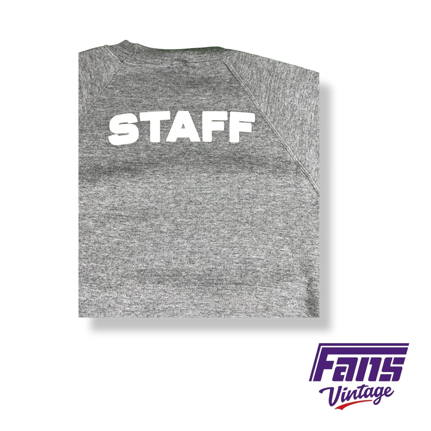 RARE Vintage Grey YMCA Fort Worth Staff Custom Raglan Sweater - Perfect Condition