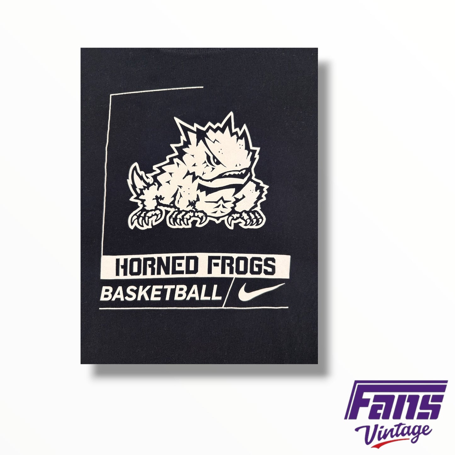 TCU Basketball Team Issued Nike Horned Frogs Blackout Shirt