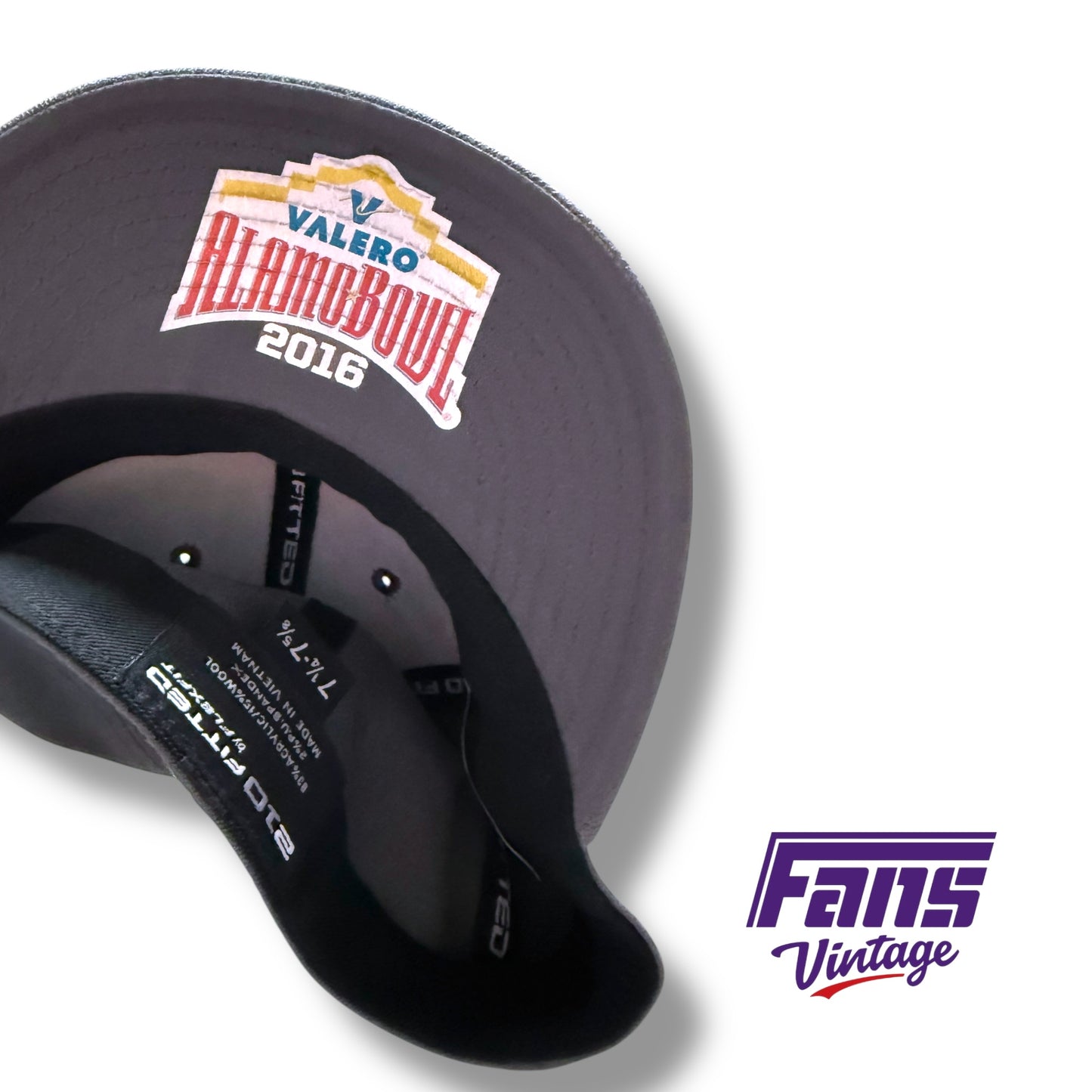 2016 TCU Alamo Bowl Embroidered FlexFit Hat with Metallic Logo on Bill