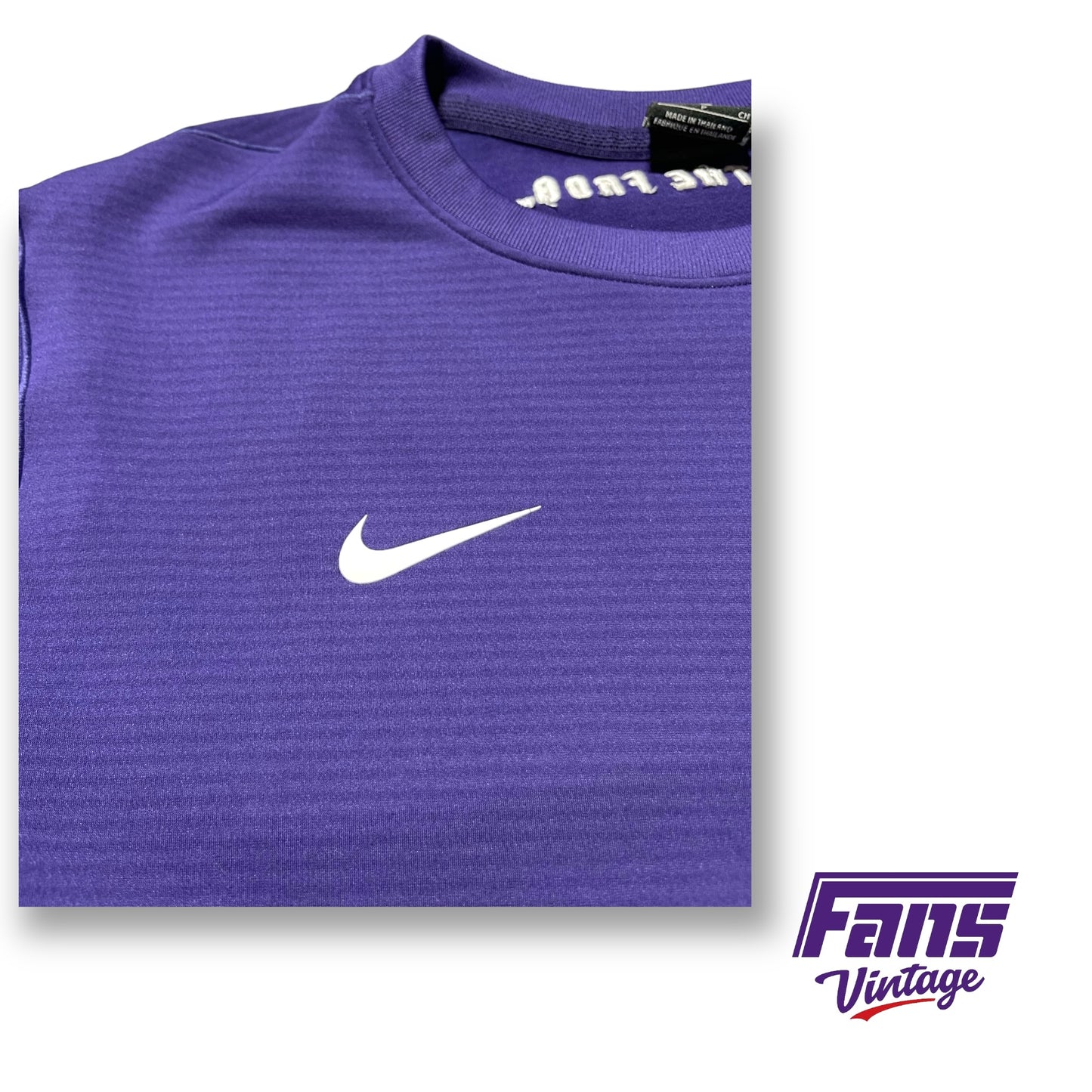 Premium TCU Team Issued “Fear the Frog” Nike On Field Sideline Crewneck