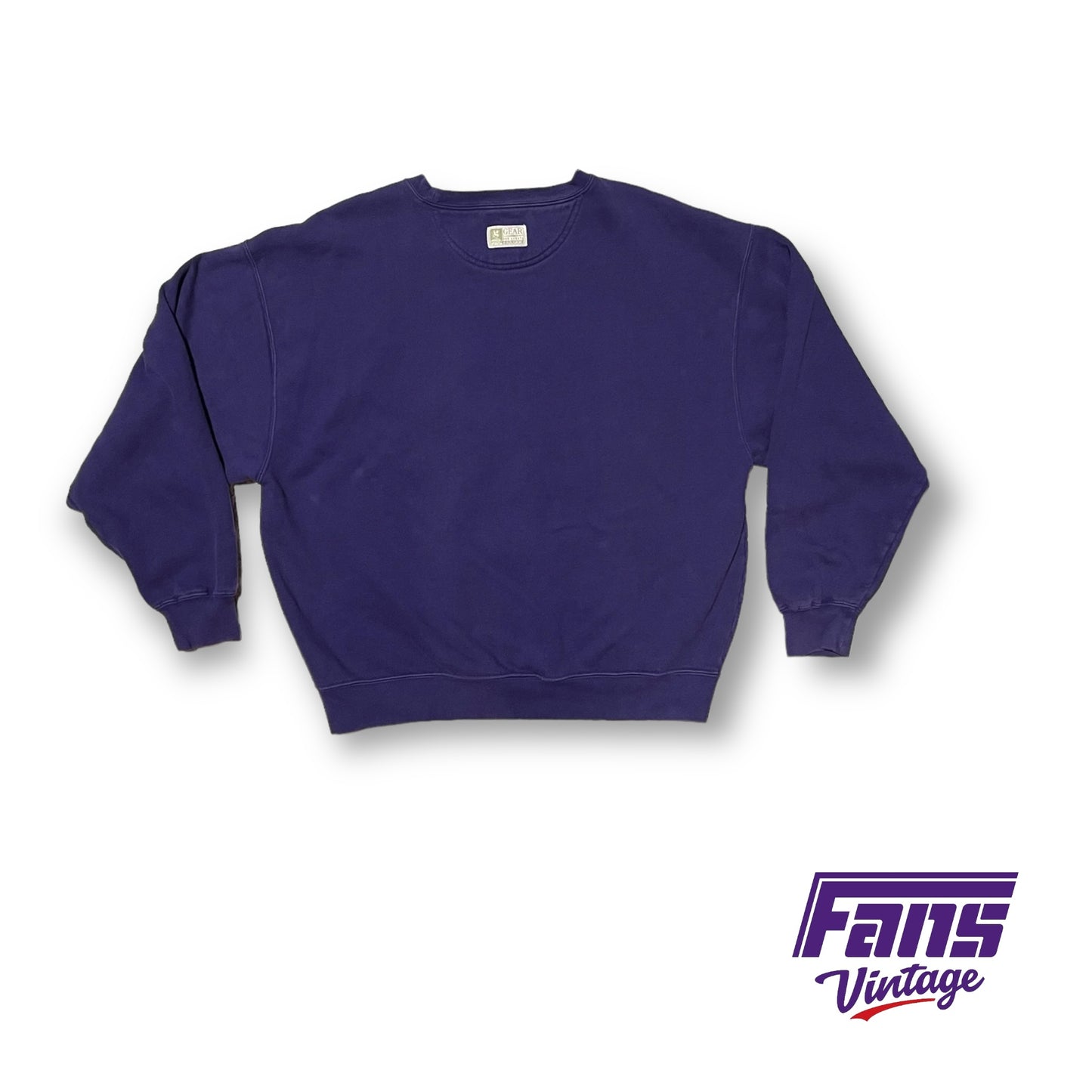 RAD! Vintage TCU Sweater with cute printed patch logo - BUTTERY soft and ultra cozy!