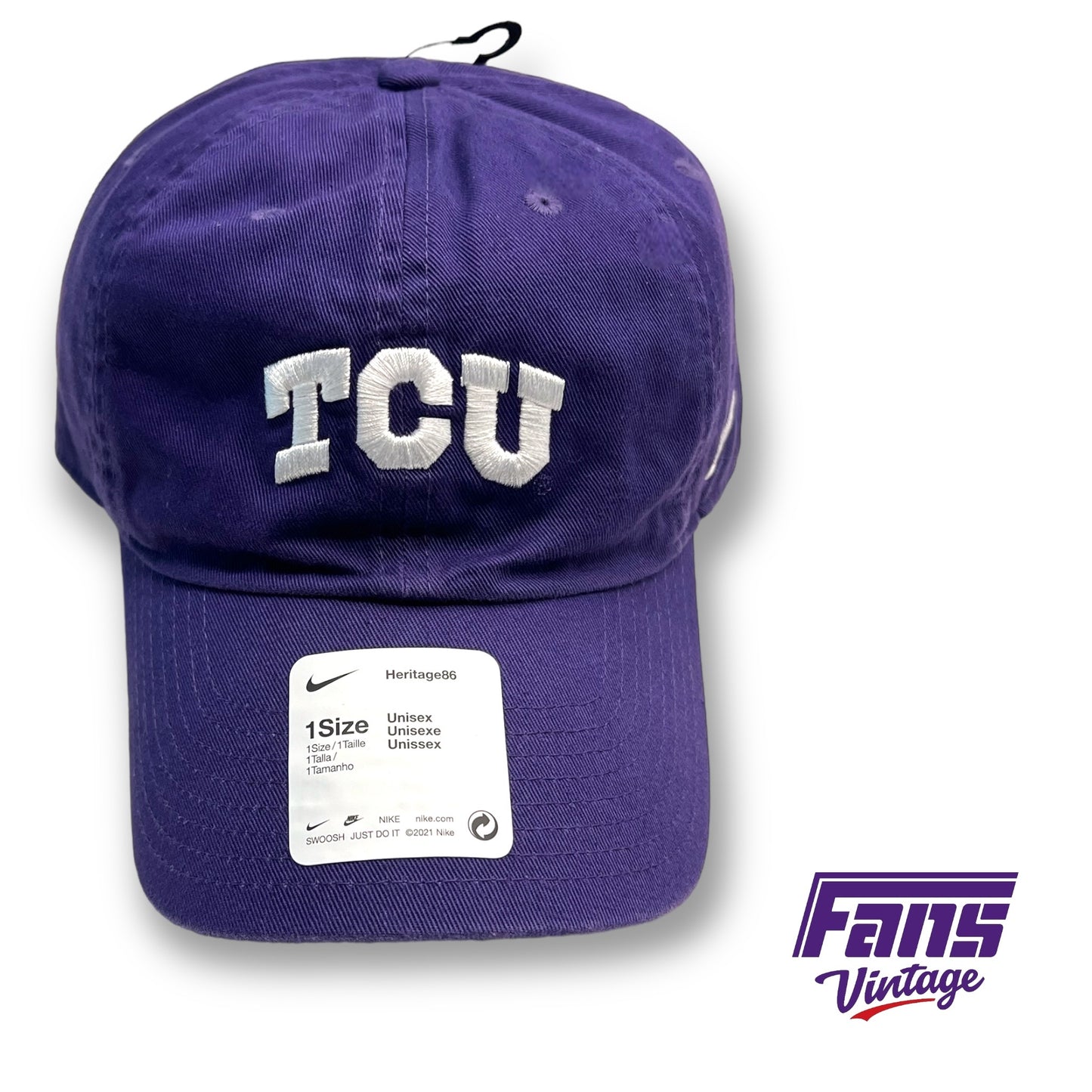 TCU Football Team Issued Purple Nike Hat - New!