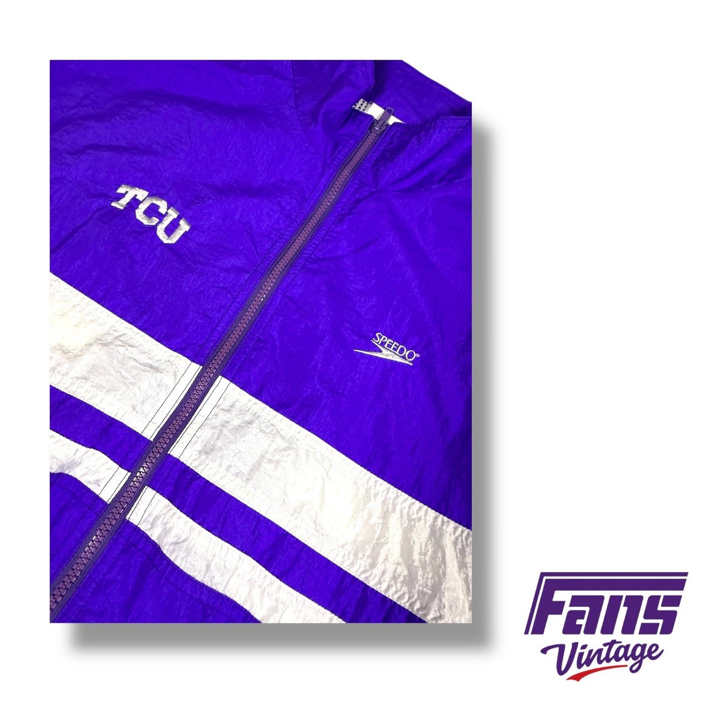 TCU Vintage 90s Windbreaker Track Style Jacket