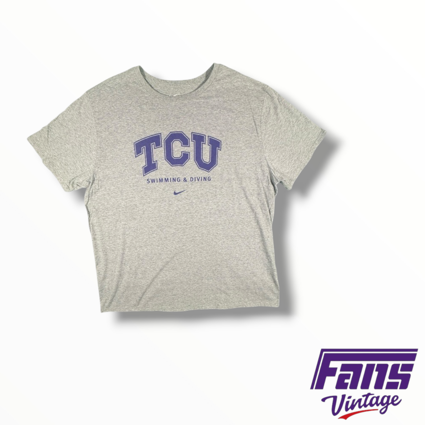 TCU Team Issued Nike Gray Swimming & Diving Tee