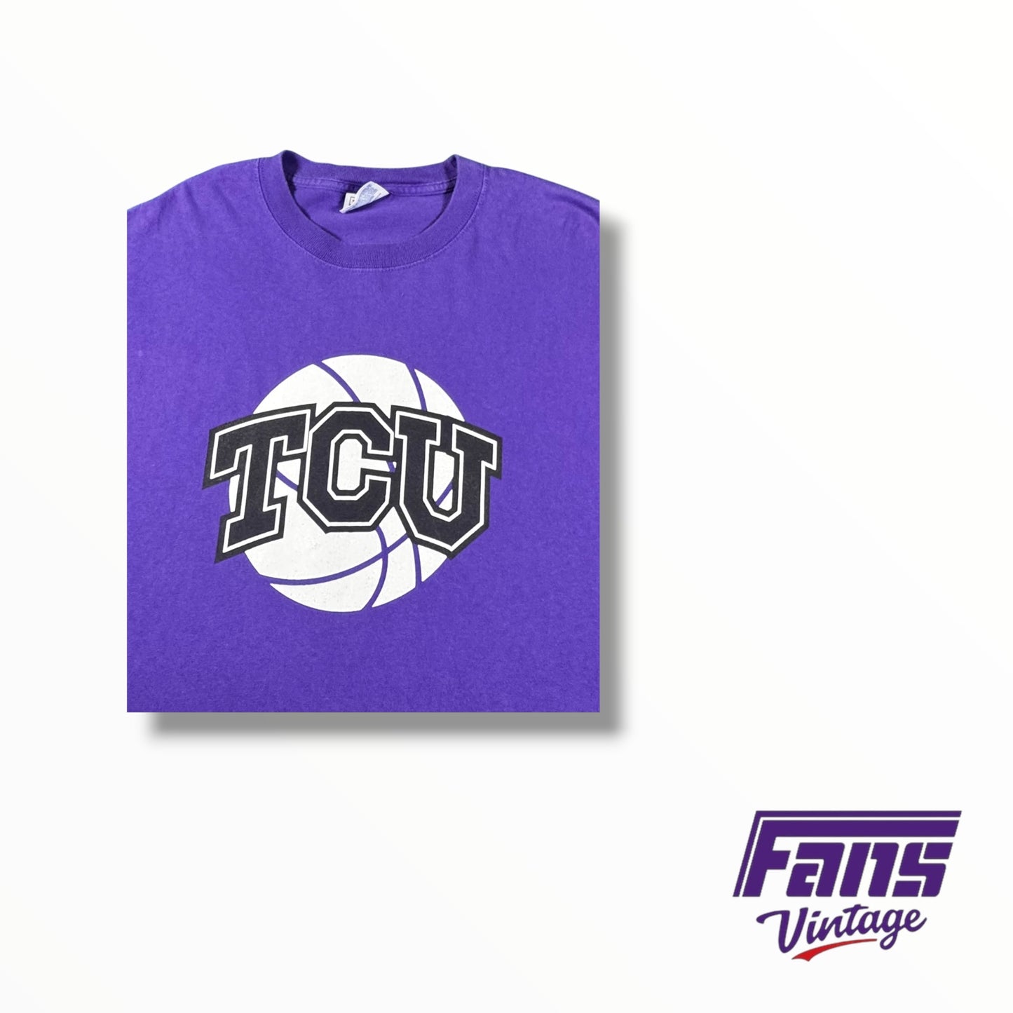 Vintage TCU Y2K Era Basketball Tee