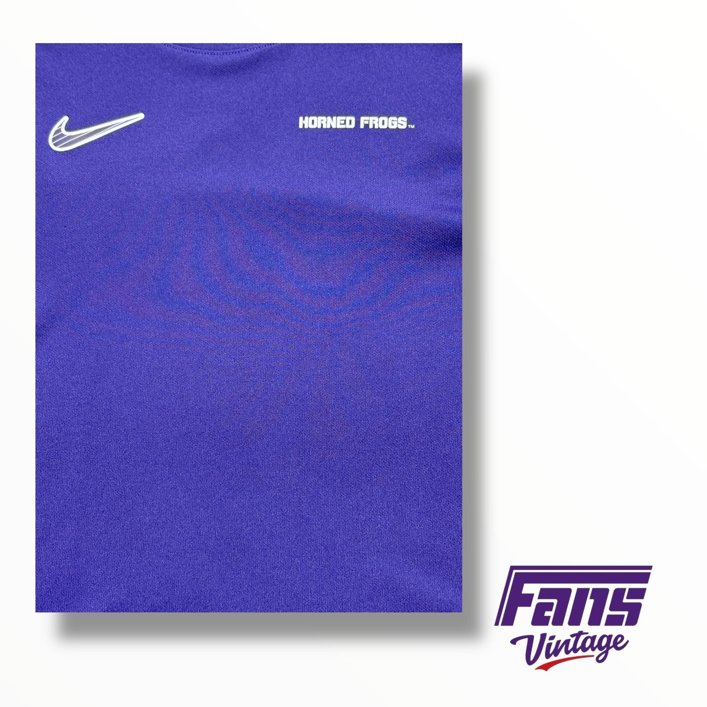 TCU Football Nike Team Issued Purple Long Sleeve UPF 40+ Woven Lightweight Training Long Sleeve Shirt ￼