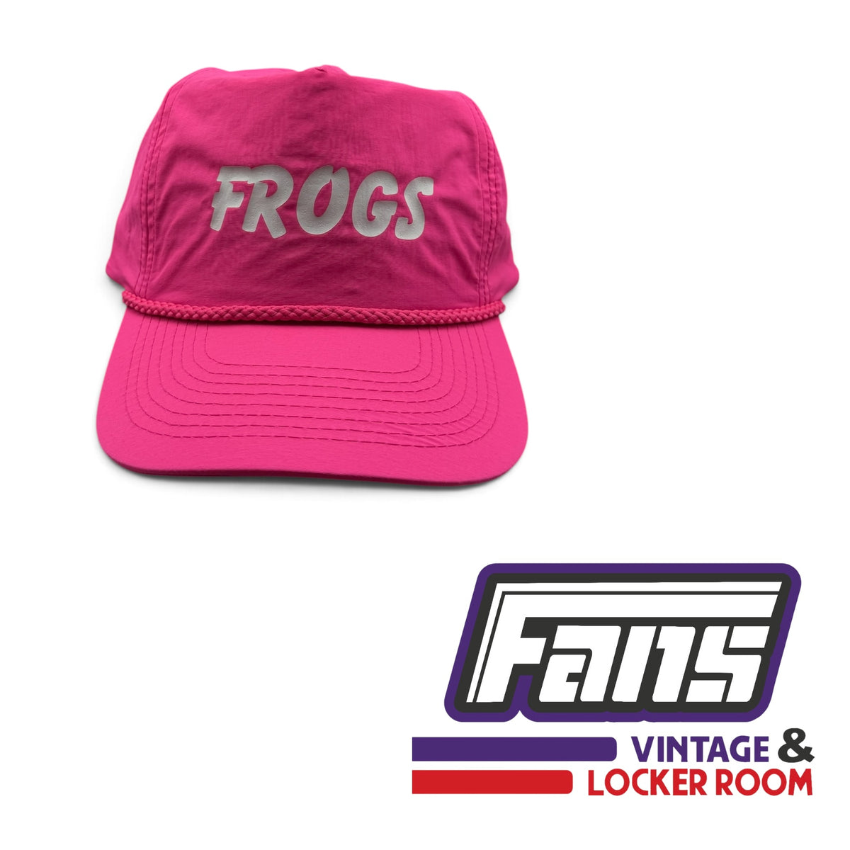 TCU Bright Pink ‘Frogs’ Throwback 90’s SnapBack Rope Hat