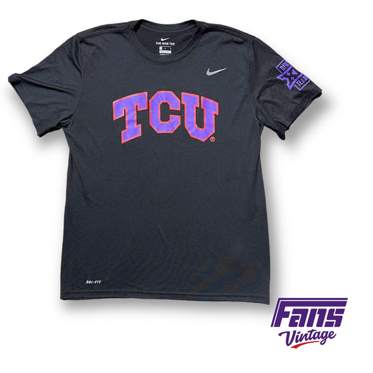 RARE - TCU Football Team Exclusive Nike Tee - Spit Blood Colorway with “DFW’s Big XII Team” Emblem