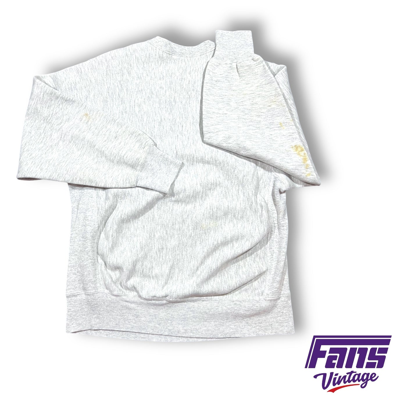 RARE Early 90s Vintage TCU Reverse Weave Crewneck Sweatshirt - Heavily Distressed