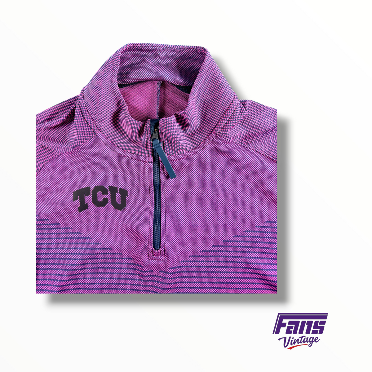 TCU Golf Team Issued Nike Premium Woven Magenta Quarter Zip