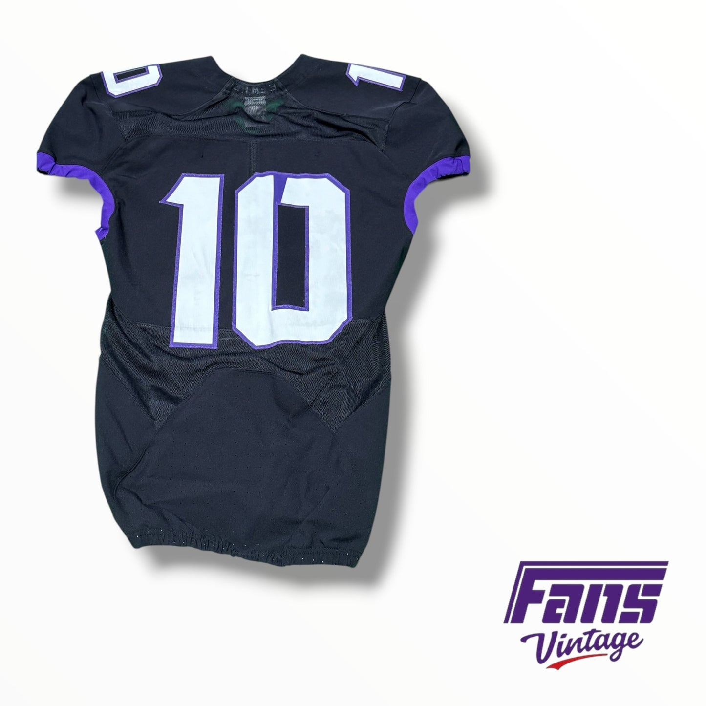 TCU Nike Football Game Worn Blackout Jersey #10
