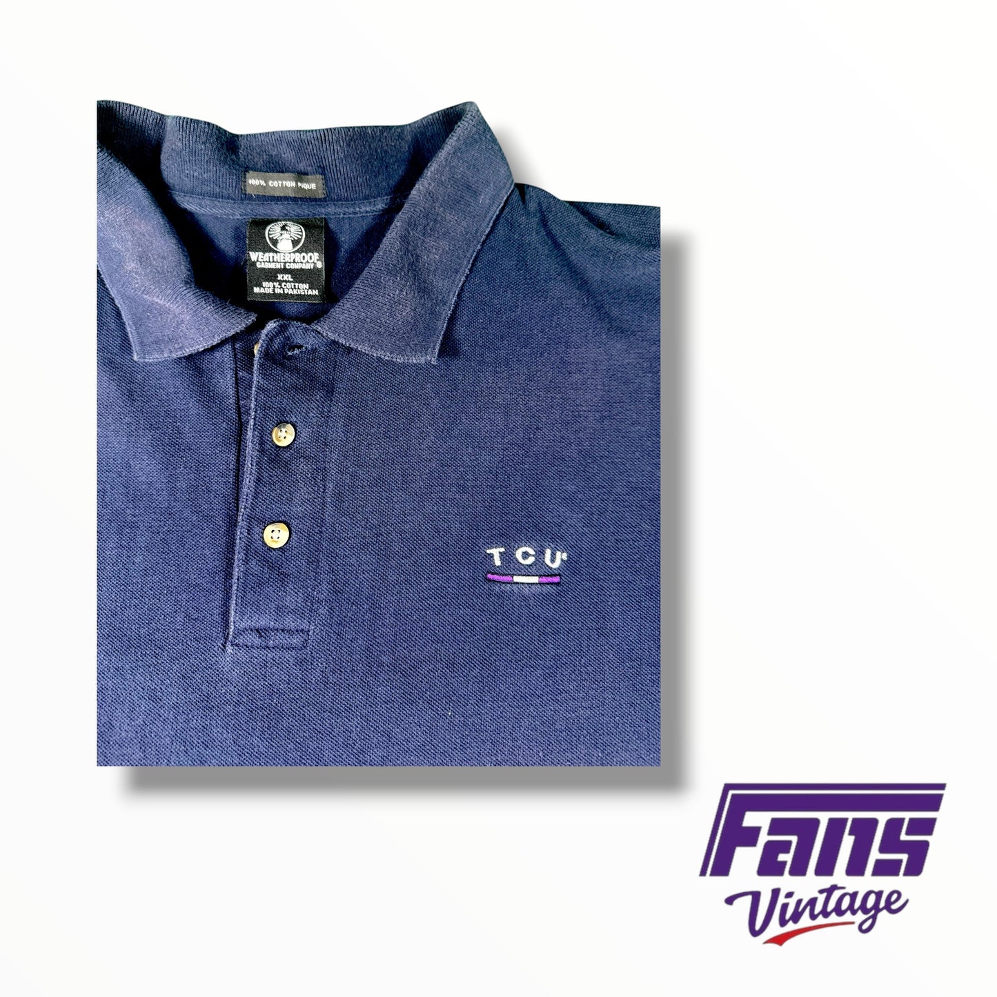 Vintage TCU Nautica style Boxy Fit Polo