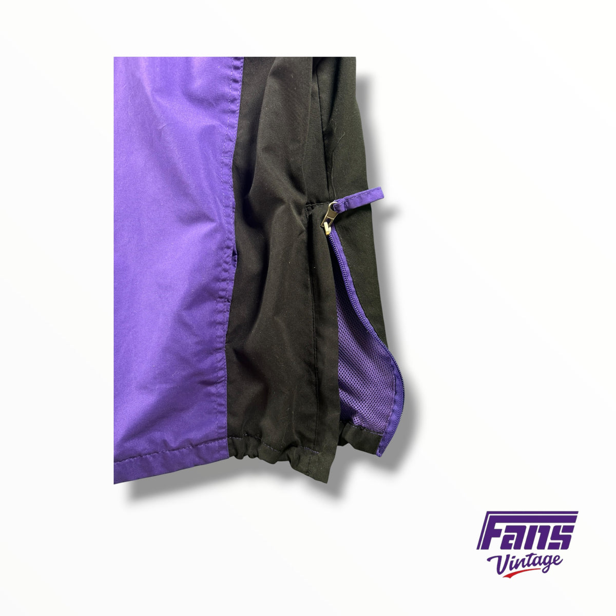Vintage TCU V-Neck Windbreaker Pullover