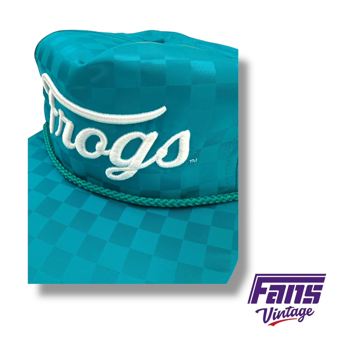 Fans Originals “Frogs” Script Logo 90s Vintage Soccer Style Checkered Rope Hats