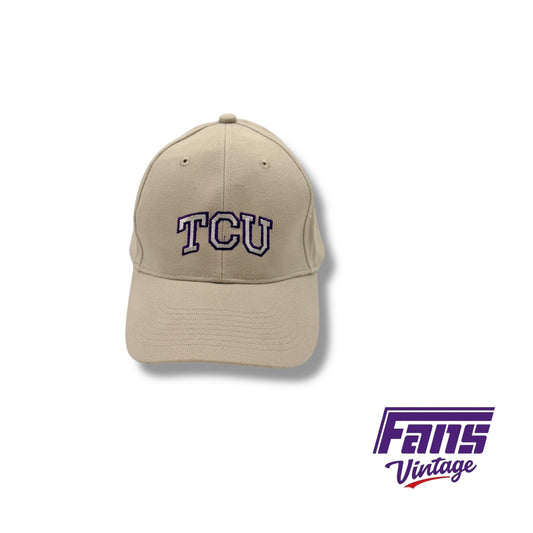 TCU Y2K Unique Funky Frog logo twill strapback golf hat