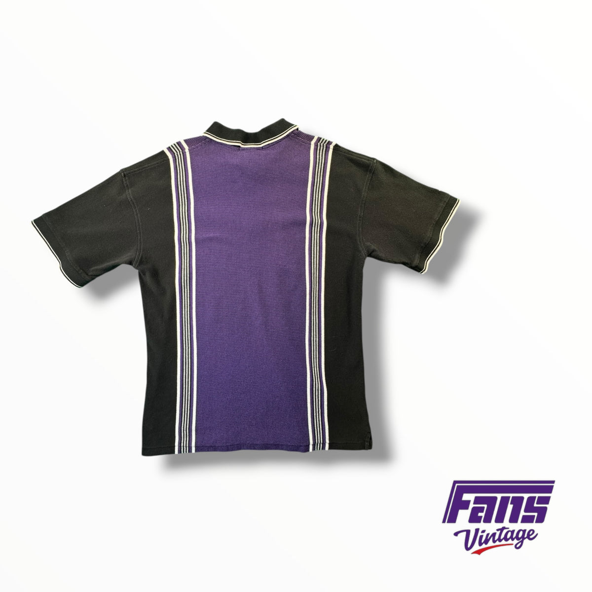 Vintage TCU Pique Cotton Knit Embroidered Logos Antigua Polo