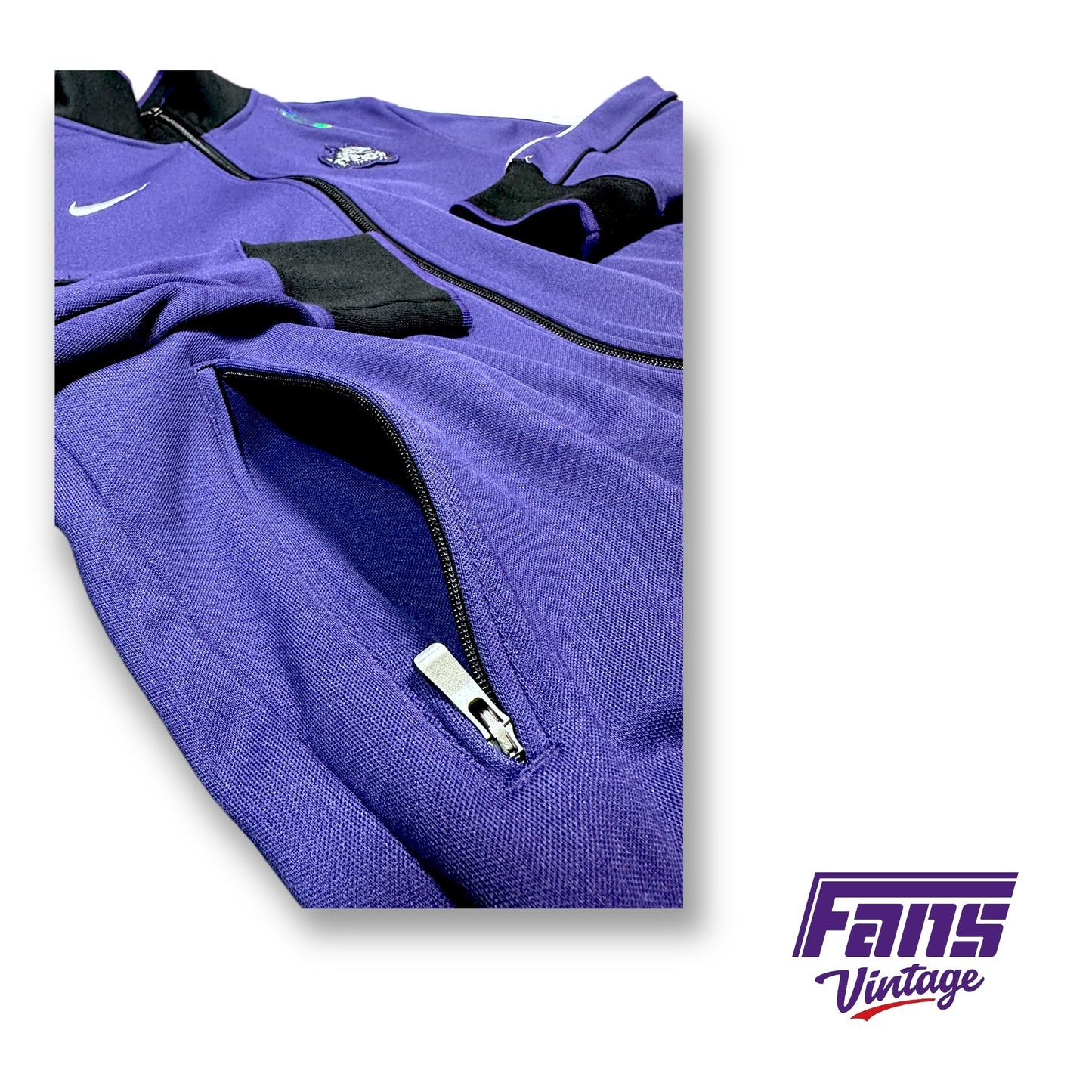 TCU Nike Team Issued Retro Track Style Jacket