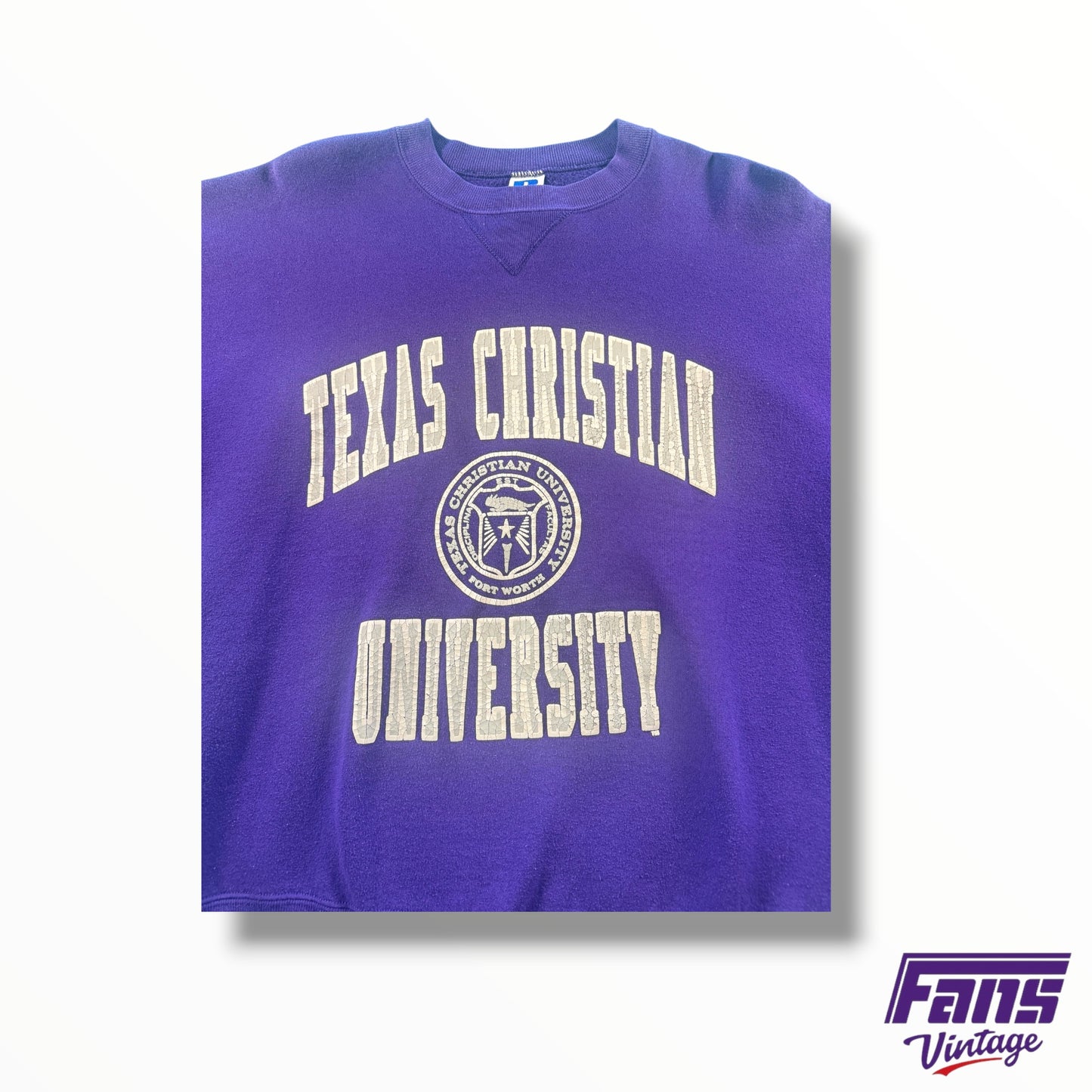 Vintage TCU 90’s School Seal Logo Crewneck