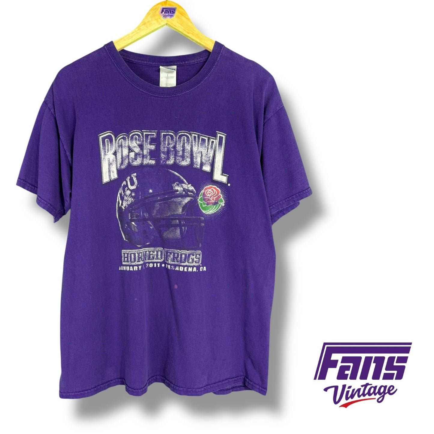 TCU Vintage Rose Bowl Shirt With Awesome Distressed Look