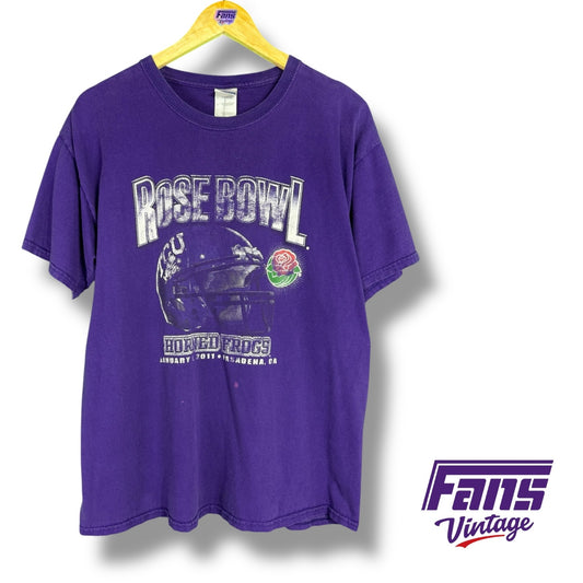 TCU Vintage Rose Bowl Shirt With Awesome Distressed Look