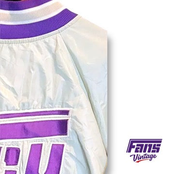 **GRAIL** Vintage 1980s TCU Baseball Team Issue Flying T Bomber Jacket