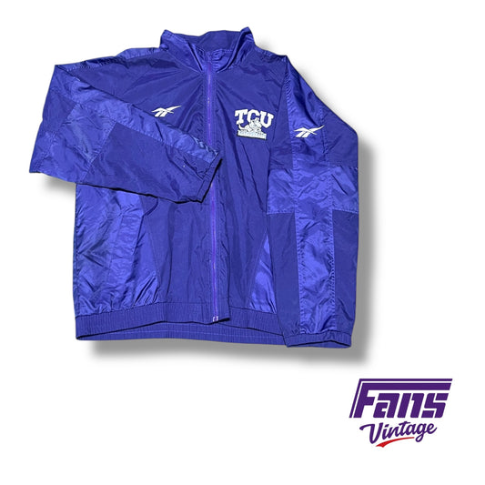 RARE 90s Vintage Reebok TCU Player Jacket with double sided embroidered logos - LT Era Team Issued