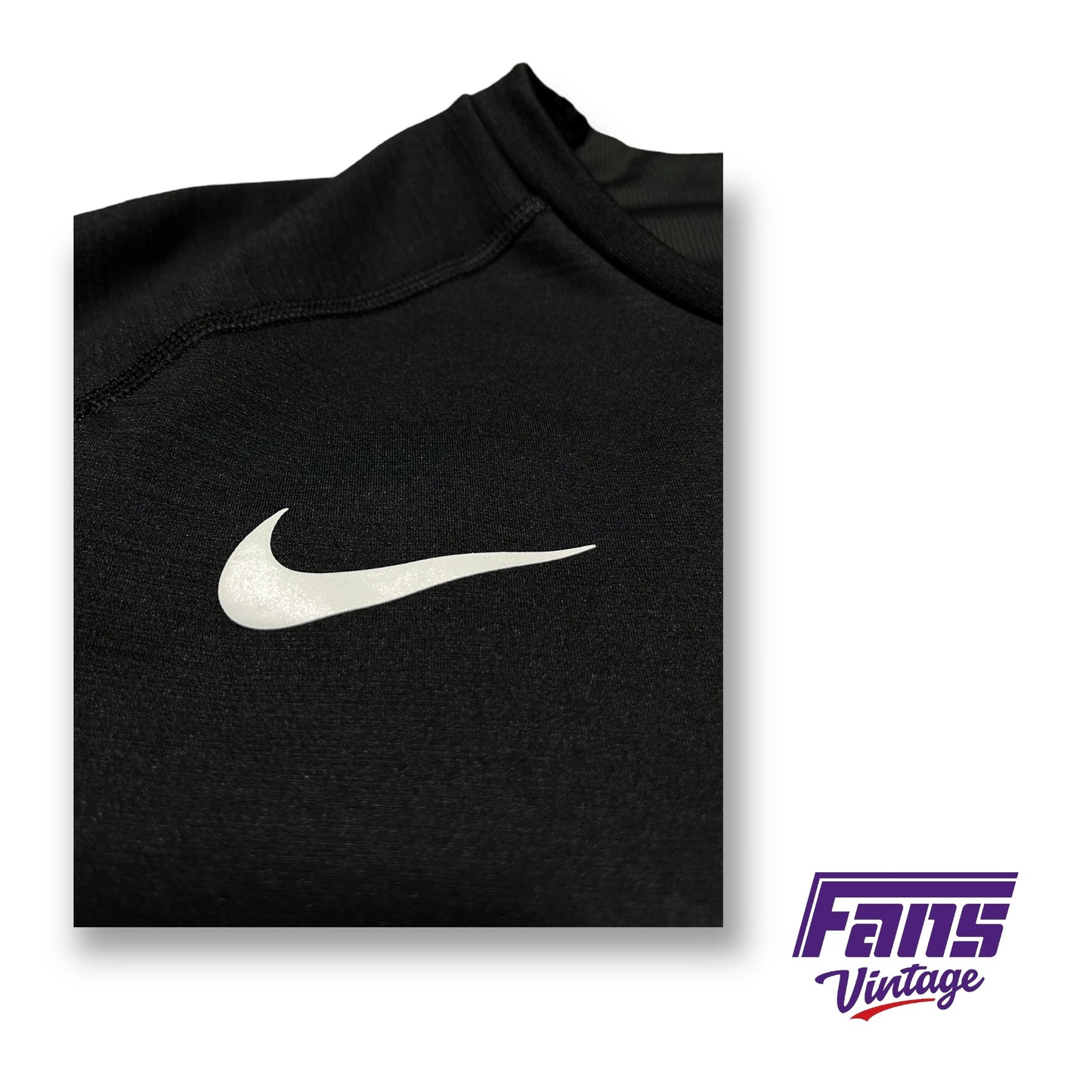 TCU Baseball Team Issued - Player Worn Blackout Nike Training Thermal Top