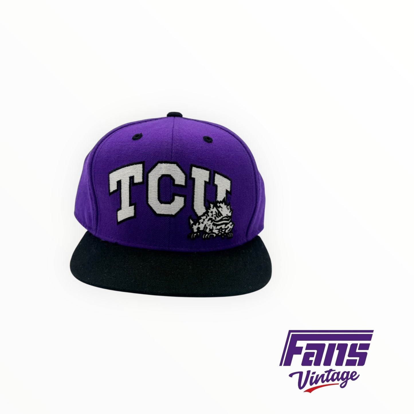 Vintage TCU Adidas Embroidered Big Logo SnapBack flat brim hat