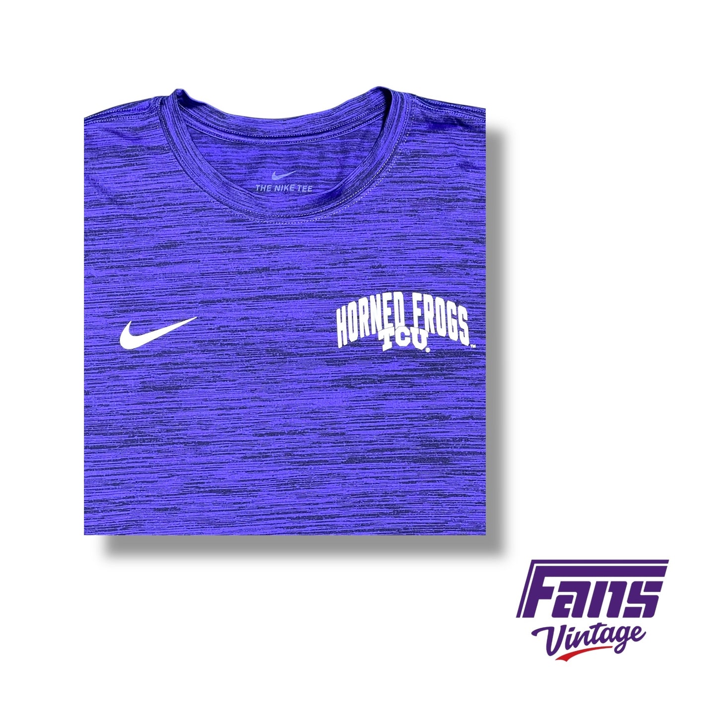 TCU Nike Team‑Issued Purple Long‑Sleeve Shirt