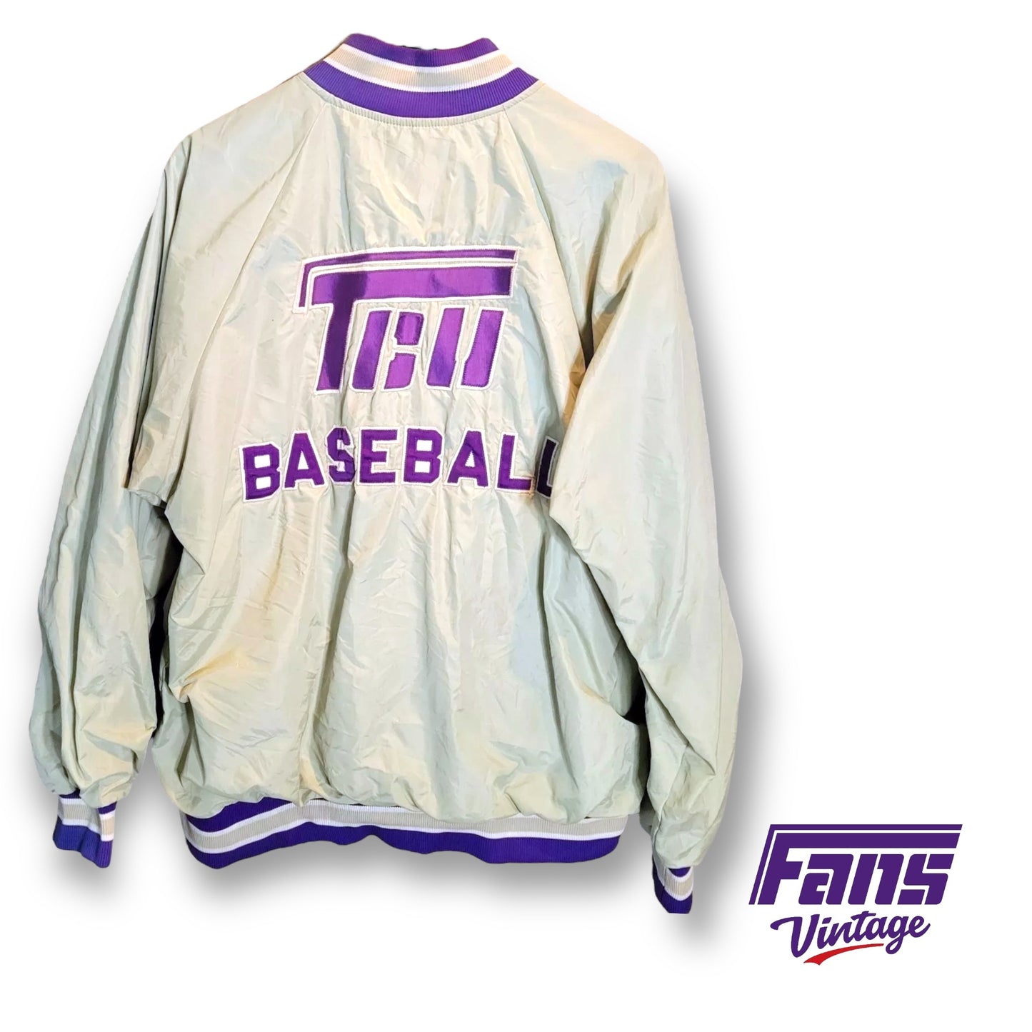 **GRAIL** Vintage 1980s TCU Baseball Team Issue Flying T Bomber Jacket