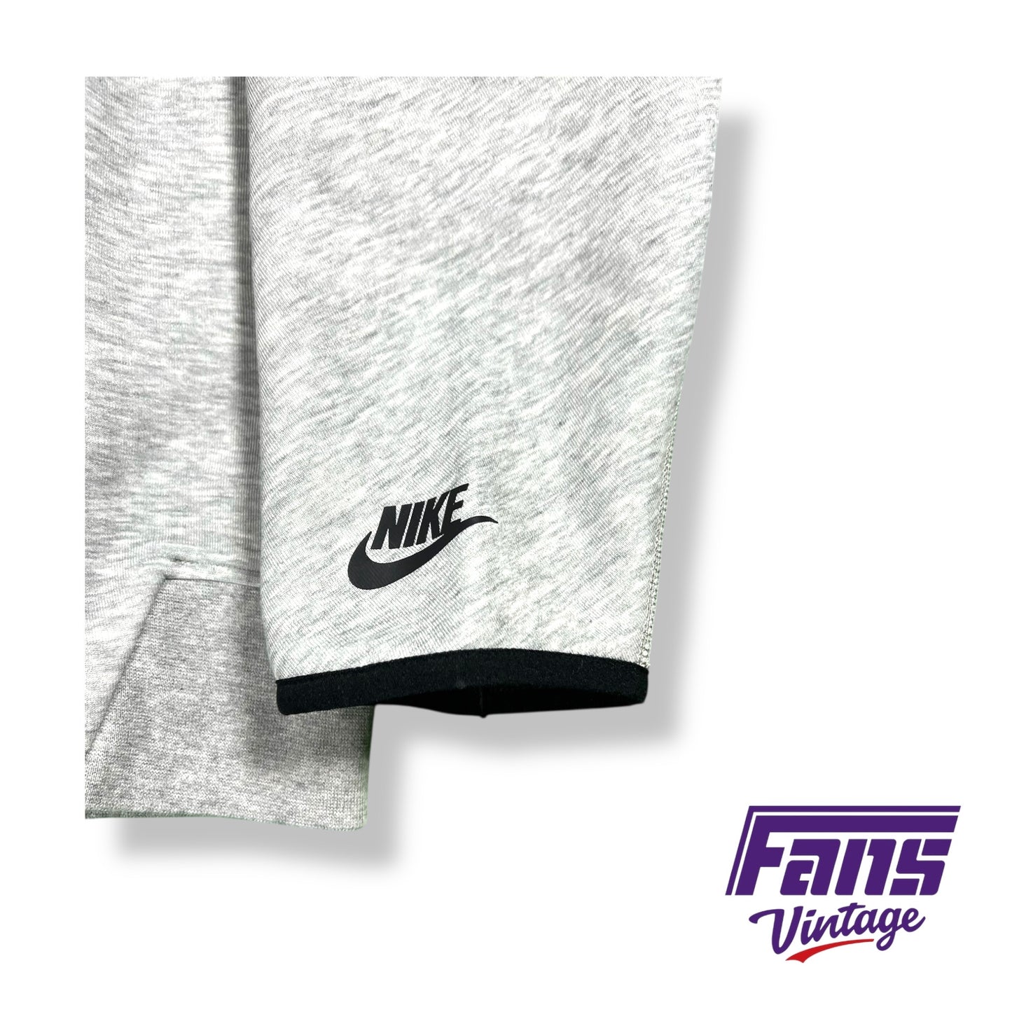 TCU Men’s Basketball team issued Premium Nike Sportswear Tech quarter zip sweater with rubber logo patch