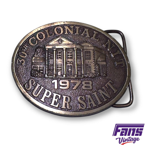 Vintage 1978 Colonial Country Club “Super Saint” Colonial NIT Golf Tournament Levi Strauss Donor Belt Buckle