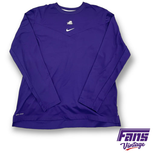 Premium TCU “On Field” Nike Sideline Crewneck Sweater with awesome details!