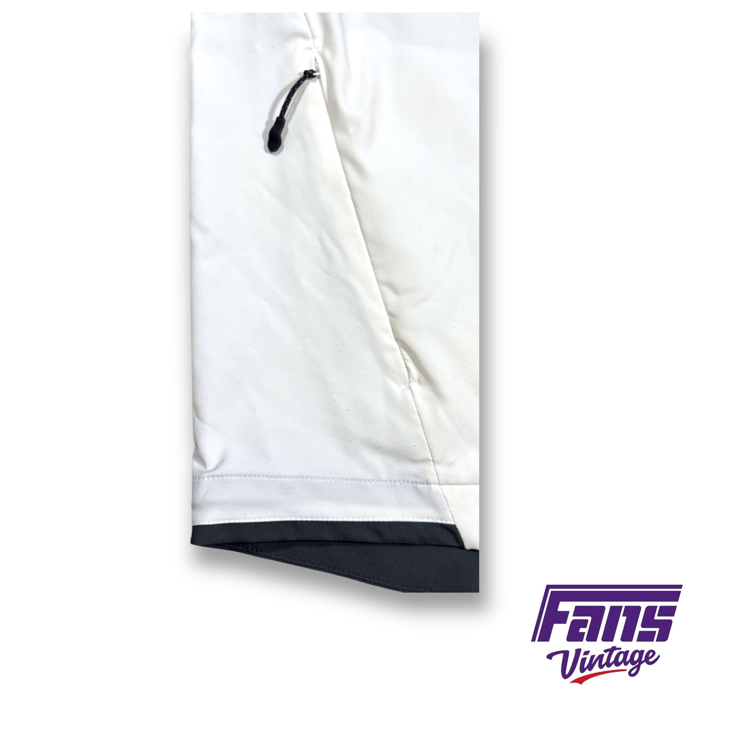 TCU Baseball Team Issue Nike Short Sleeve Pullover - Whiteout Dugout Jacket