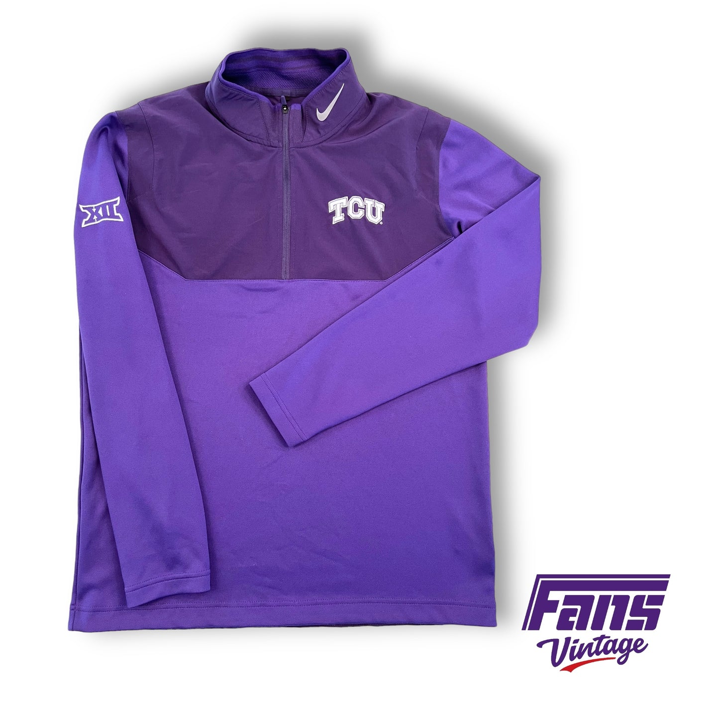 Premium TCU Team Issue Nike Golf Tour Performance Quarterzip Pullover