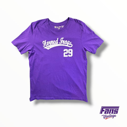 Retro TCU Baseball ‘Finnegan #29’ Double Sided Cotton Tee