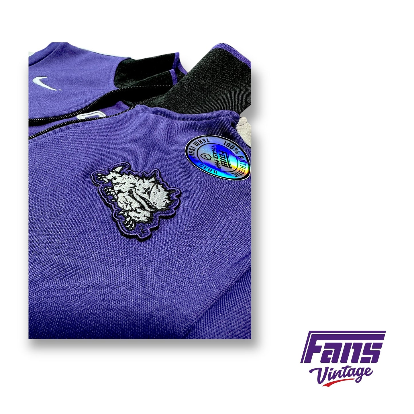 TCU Nike Team Issued Retro Track Style Jacket