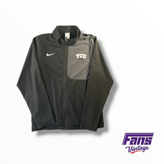 TCU Team Issued Nike Two Toned Blackout Full Zip Matte Jacket