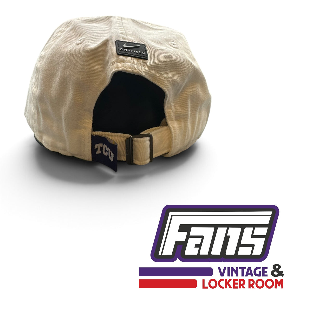 TCU Team Issued Nike On Field White Strapback Dad Hat