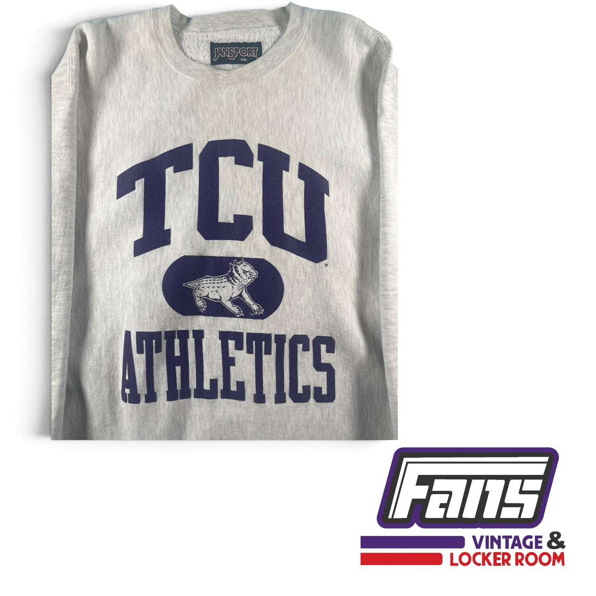 TCU Vintage 90s Athletics Logo Jansport Crewneck Sweatshirt