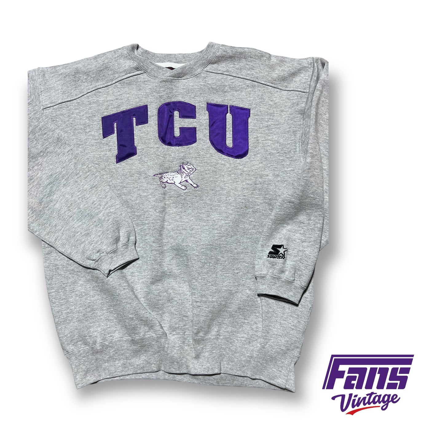 Rad Starter brand Vintage 90s TCU Sweater