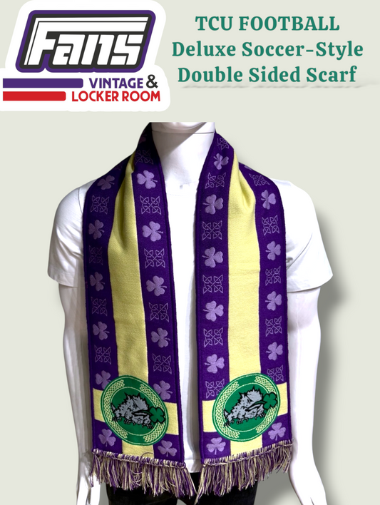 PRE-ORDER - ***SEPT DELIVERY **** Fans Vintage Original Licensed TCU Football Ireland Scarf