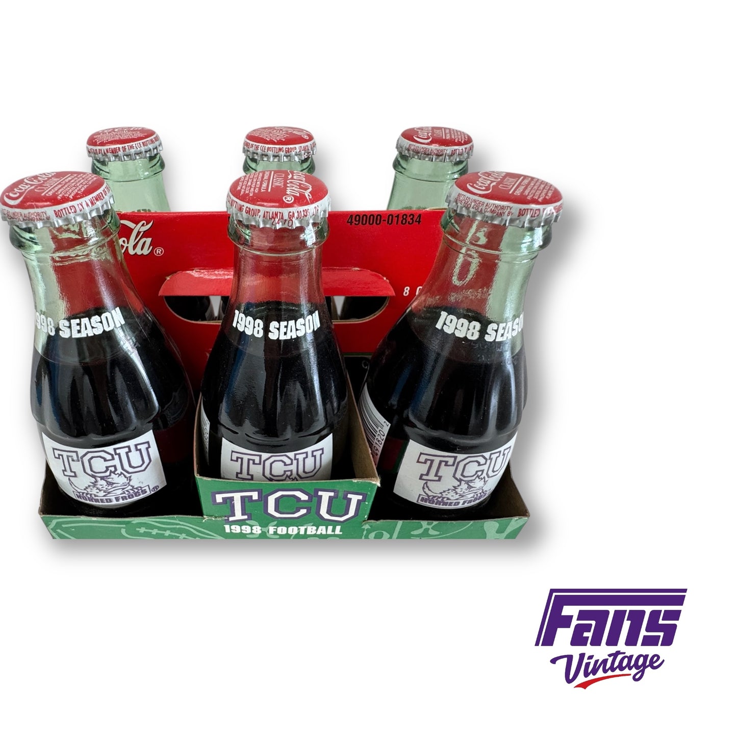 WOW! TCU Football 1998 Season Commemorative Coca-Cola 6 Pack - New & Intact Set from former AD!