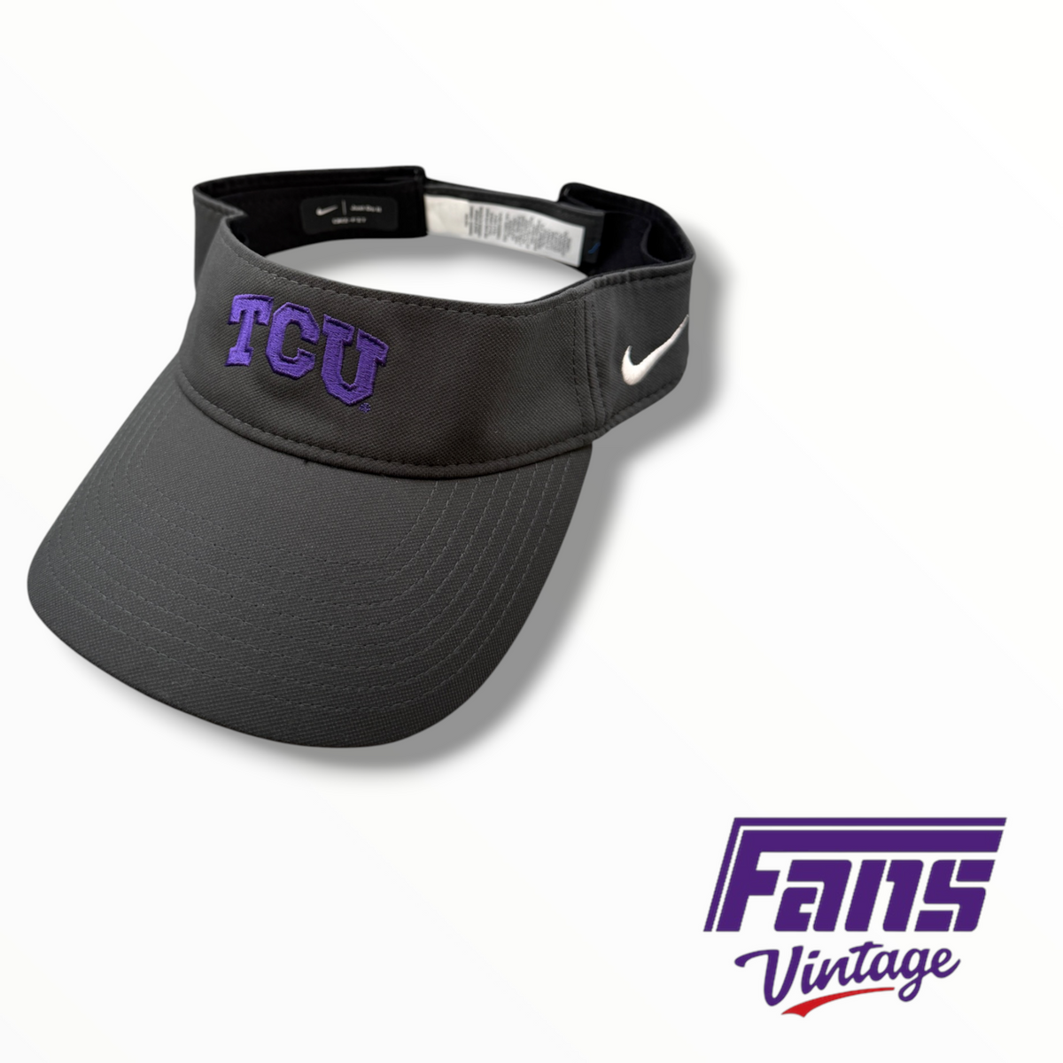 TCU Team Issue Anthracite Gray Sideline Visor